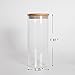 Luxtea Glass Jar Borosilicate Canister 34oz with Cork Stopper Lid, Airtight Container Cookie Candy Spice Tea Cereal Storage (Bamboo Stopper)