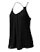 JJ Perfection Women's Chiffon Layered Front Pleated Blouse Cami Tank Top