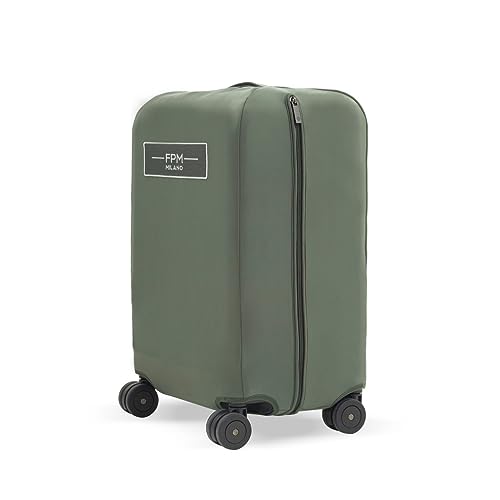 FPM Milano Bank Light Luggage Cover 68, Protective and Lightweight, Neoprene Easy Wipe Clean Material, User-Friendly Zipper Closure, Olive Green, Check-In 26-Inches