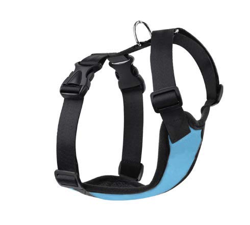 New G Line Blue Dog Harness Breathable Comfortable Pet Vest Adjustable Soft Padded Dog Power Strap, size L