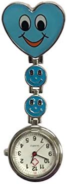 Ladies Heart Nurse Doctor Brooch FOB Pocket Watch