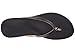 OLUKAI Ho'opio Leather Women's Beach Sandals, Full-Grain Leather Flip-Flop Slides, Modern Low Profile Design & Comfortable Fit, Onyx/Black, 8