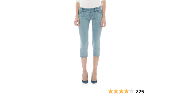 women's pull on denim capris