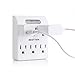 [4 Pack] BESTTEN 6 Outlet Wall Adapter with LED Indicator, 15A/125V/1875W, ETL Listed, White