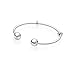 PANDORA Moments Sterling Silver Open Bangle for Women - Compatible Moments Charms - Sterling Silver Bracelet - Gift for Her - 6.9
