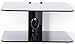 Goldline: 2 Floating Av Shelf Wall Mount Shelf Bracket Stand for AV Receiver Component Xbox Cable Boxes Gaming Systems 2 x Floating Shelf with Strengthened Tempered Glass (2 Floating Shelf, Black)