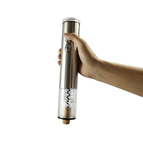 Electronic Wine Bottle Opener, LANBO Stainless Steel Corkscrew with Crystal Cap and Elegant Foil Cutter