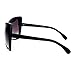 SA106 Unique Oversized Cat Eye Hybrid Butterfly Sunglasses All Black