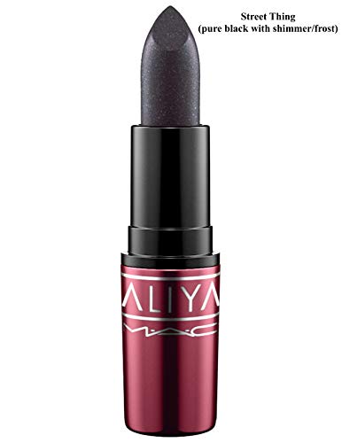 MAC aliyah Lipstick" Street Thing - Pure black with shimmer" LIMITED EDITION
