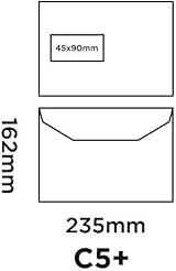 Blake Purely Everyday C5+ 162x235mm 80gsm Gummed Window Envelopes Pack 500 view 2