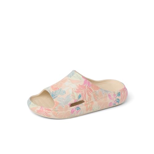 REEF Girls Sandals, Kids Rio Slide, Apricot Multi, 3