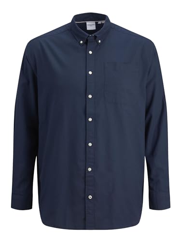 PLUS EOXFORD Shirt L/S S21 PS Camisa, Navy Blazer/Fit:Plus Size, 4XL para Hombre