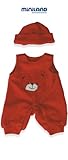 Miniland Red Bib Overall with Hat for 15.75'' Baby Dolls