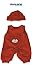 Miniland Red Bib Overall with Hat for 15.75'' Baby Dolls