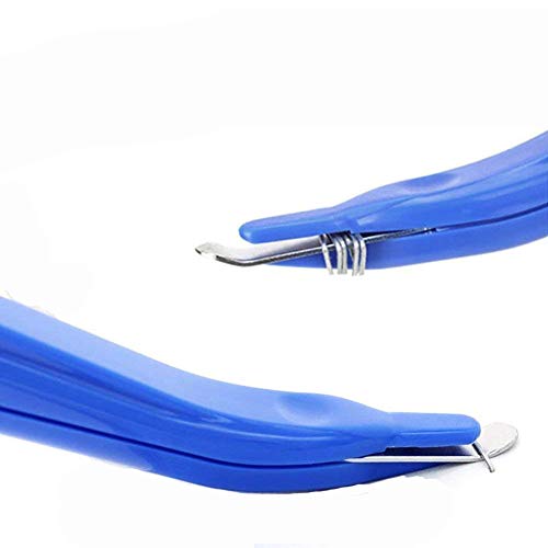 3 PCS Professional Magnetic Staple Remover Puller Rubberized Staples Remover Staple Removal Tool for School Office Home (Blue)