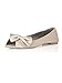 Women's Satin Peep Toe Bridal Ballet Flats by Dessy