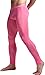 WUAMBO Men's Mesh Long Johns Slim Sexy Legging Tights Pink XL (Waist:32