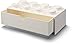 ROOM Copenhagen Lego Storage Brick 8 Desk Drawer, 8-Stud Stackable Tabletop Storage Box, 12.4 x 6.2 x 4.4 in, White