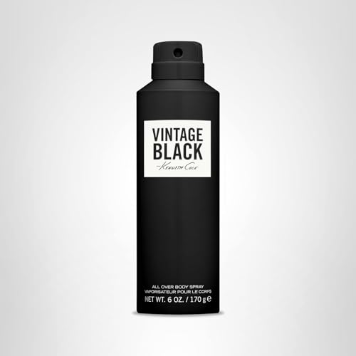 Kenneth Cole Vintage Black Body Spray for Men, 6.0 Fl. Oz.