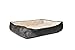 long rich Large Classic Solid Rectangle Dog and Pet Bed with Dog Bone Print, 24x34 inches, Brown Color, by Happycare Textiles,