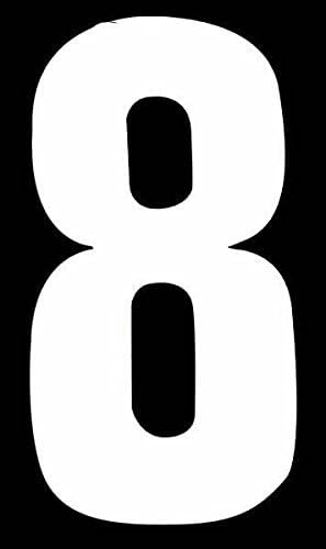 Dabmoo Modern Trendy Wheelie Bin Self Adhesive Number Stickers For Doors Shops Office Cafe Hotels Dustbin [ Number 8]