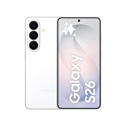 Galaxy S26, 256GB, Teléfono Móvil con Galaxy AI, Cámara 50MP, 12GB RAM, Batería 4300mAh, Garantía del Fabricante 3 Años + 1 Año Extra, Color Blanco (Versión Española)