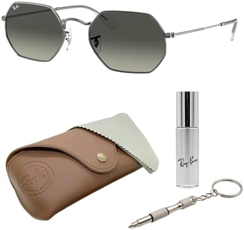 Ray-Ban Unisex Rb1972 Octagon Evolve Photochromic w case Sunglass Gold Green OCTAGON 1972 Sunglasses in Gold and G-15 Green - RB1972  main image 2
