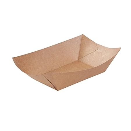 BIOZOYG Kraftkarton Schalen Fingerfood Einweg Schiffchen mit Biobeschichtung I einweggeschirr biologisch abbaubar I Serviersc