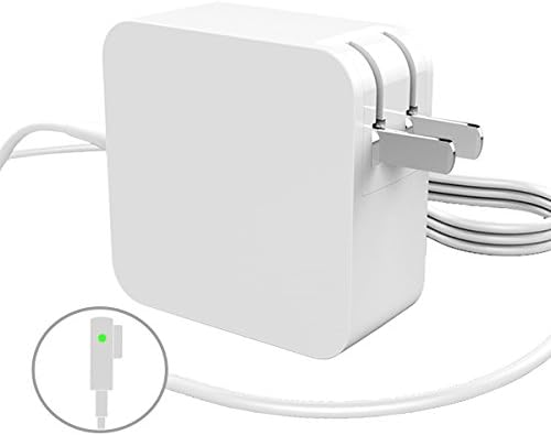 Macbook Pro Charger, 60W Magsafe Power Adapter For Apple Macbook Pro 13-inch A1181 A1278 A1184 A1330 A1342 A1344, L-Shape Magnetic connector 16.5V 3.65A (Foldable Plug)
