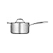 Tramontina Tri-Ply Clad Stainless Steel 4-Quart Sauce Pan with Lid, Induction-Ready, Dishwasher-Safe, NSF-Certified, Made in Brazil