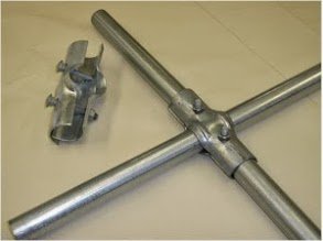 Chain link Fence Line Rail Clamp 1-5/8