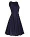 STYLEWORD Women's Casual Cotton Dresses for Women 2024 Summer Sleeveless Crewneck Sundress A Line Slim Tank Dress Vacation Outfits(Navy,M)