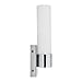 Linea di Liara Polished Chrome Wall Sconce Lighting Perpetua Bathroom Sconce Light Vanity Glass Tube Wall Sconce Up Light Modern Farmhouse Bedroom Hallway Wall Light Fixture with Frosted Glass Shade