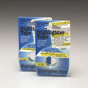 One Roll of Highlighter Tape, 1-line Yellow