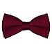 Platinum Hanger Mens Classic Pre-Tied Satin Formal Tuxedo Bowtie Adjustable Length Large Variety Colors Available (Burgundy)
