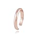 Hoops & Loops Rose Gold Flashed Sterling Silver High Polished Plain Simple Toe Ring