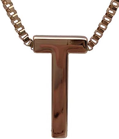 Jiary 26 Letters Alphabet Initial Necklace Charm Rose-Gold Pendants Ring Chain for Women Girls Men