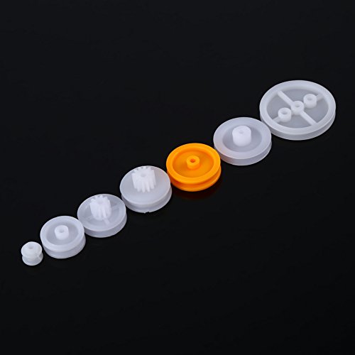 7 Pcs Plastic Pulley Kits Set for Belt Assembly Toy Cars Automobiles Robots DIY