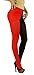 ToBeInStyle Women's Two Toned Jester Tights w/Reinforced Toe - One Size: Plus/Queen - Black/Red