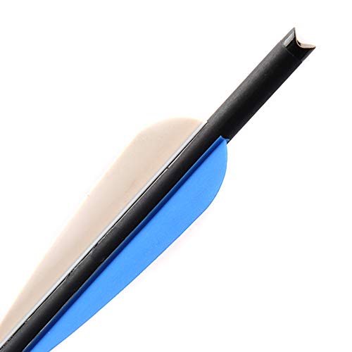 Musen 20 Inch Carbon Archery Crossbow Bolts, Crossbow Arrows with Removable Tips, Hunting and Target Practice Crossbow Bolts, 12 Pack Blue - Thumbnail 3