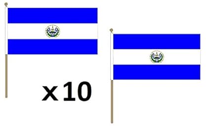 Amazon Com Az Flag El Salvador Flag 12 X 18 Wood Stick