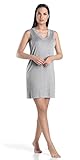 Hanro Women's Champagne Tank Gown, Grey Melange, Medium