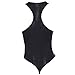 YiZYiF Men's Leotard Sport Undercloth Thong Bodysuit Buckled Open Jumpsuit Pants Black