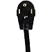 Certified Appliance Accessories 30-Amp Appliance Power Cord, 4 Prong Dryer Cord, 4 Color Coded Wires with Eyelet Connectors, 4ft, Copper Wire