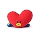 LINE FRIENDS BT21 Official Merchandise TATA Mini Cushion Stuffed Pillow, Red