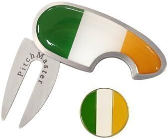 Sherpashaw Golf Pitch Mark Repairer with Ireland Flag Ball Marker