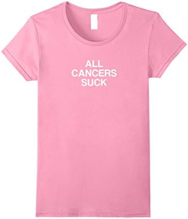 Womens All Cancers Suck Tshirt Small Pink