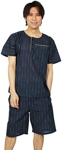 甚平 超激安 メンズ パジャマ ヘンリーネック 部屋着 男性 L くつろぎ着 M 3l Ll