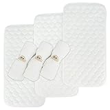 Bamboo Quilted Thicker Waterproof Changing Pad Liners, 6 Count by BlueSnail(White)