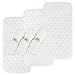 Bamboo Quilted Thicker Waterproof Changing Pad Liners, 6 Count by BlueSnail(White)